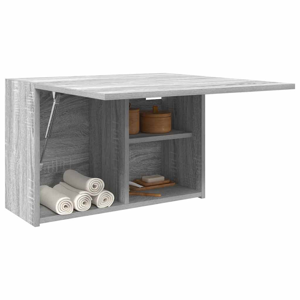 Bathroom Wall Cabinet Grey Sonoma 60x25x40 cm Engineered Wood - Bend