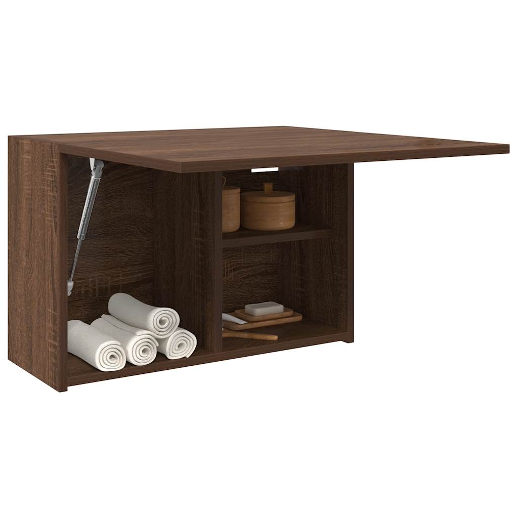 Bathroom Wall Cabinet Brown Oak 60x25x40 cm Engineered Wood - Bend