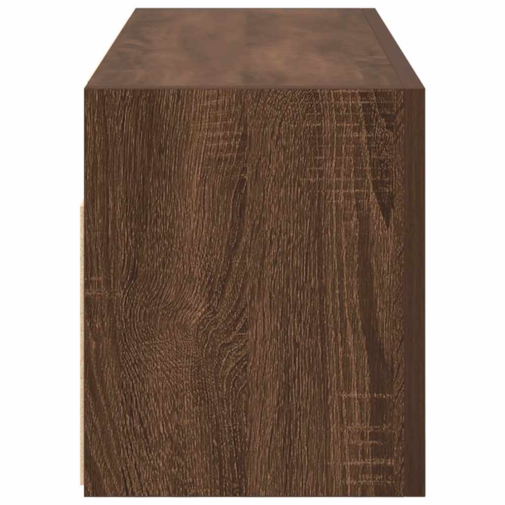 Bathroom Wall Cabinet Brown Oak 80x25x30 cm Engineered Wood - Bend