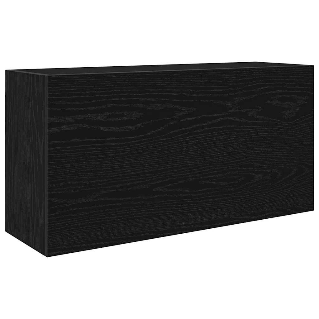 Bathroom Wall Cabinet Black 80x25x40 cm Engineered Wood