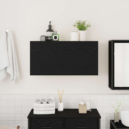 Bathroom Wall Cabinet Black 80x25x40 cm Engineered Wood