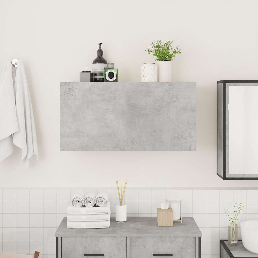 Bathroom Wall Cabinet Concrete Grey 80x25x40 cm Engineered Wood - Bend