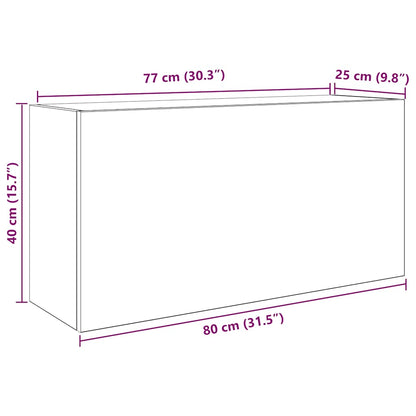 Bathroom Wall Cabinet Concrete Grey 80x25x40 cm Engineered Wood - Bend