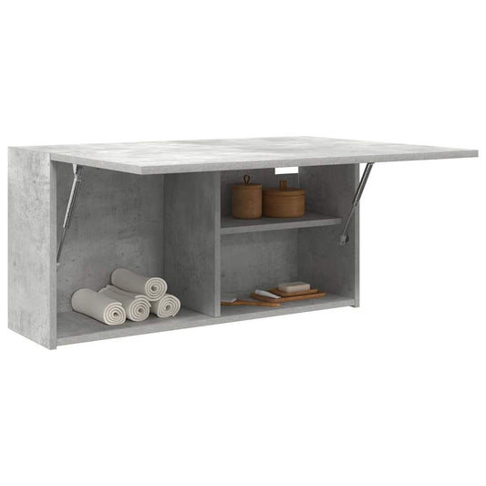 Bathroom Wall Cabinet Concrete Grey 80x25x40 cm Engineered Wood - Bend