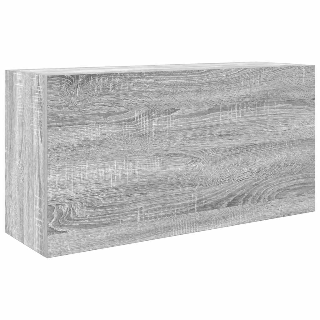 Bathroom Wall Cabinet Grey Sonoma 80x25x40 cm Engineered Wood - Bend