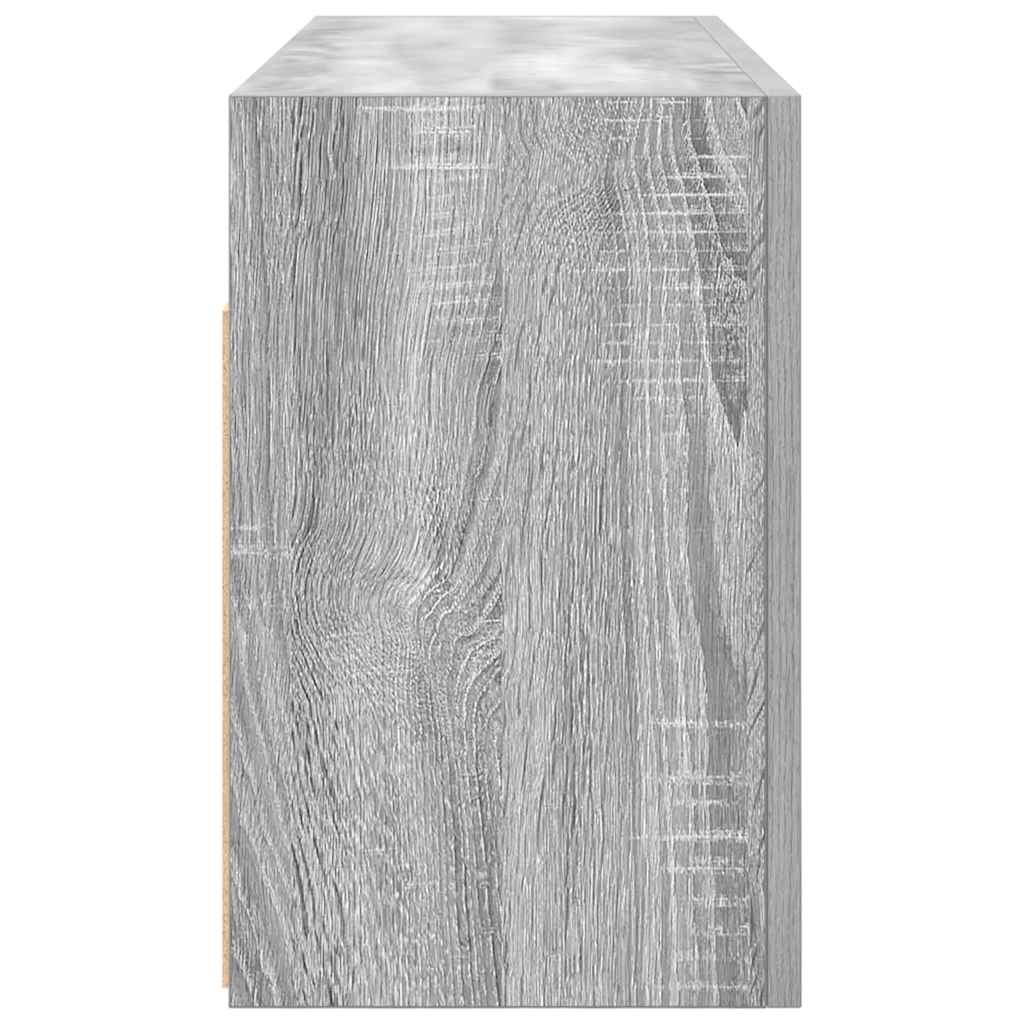 Bathroom Wall Cabinet Grey Sonoma 80x25x40 cm Engineered Wood - Bend