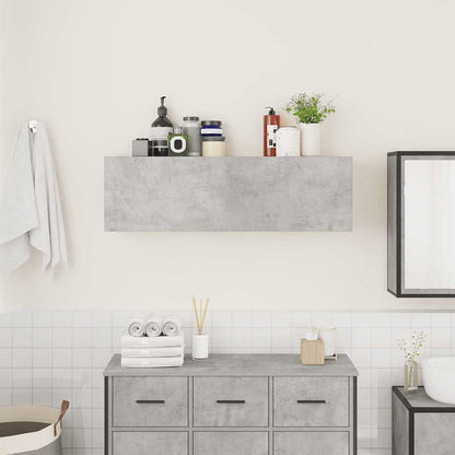 Bathroom Wall Cabinet Concrete Grey 100x25x30 cm Engineered Wood - Bend