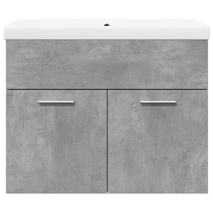 Bathroom Sink Cabinet with Built-in Basin Concrete Grey