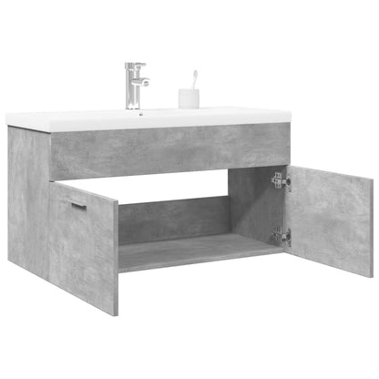 Bathroom Sink Cabinet with Built-in Basin Concrete Grey