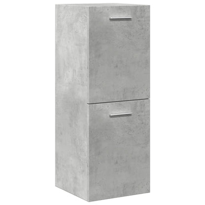 3 Piece Bathroom Furniture Set Concrete Grey Engineered Wood