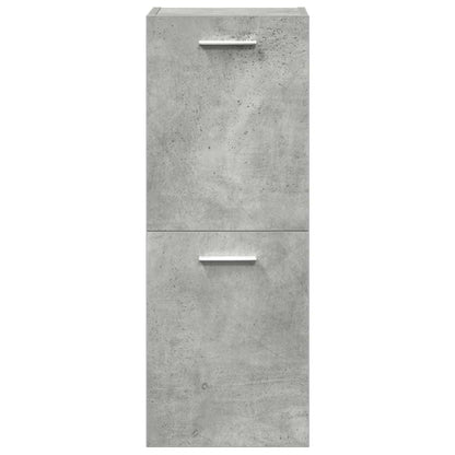 3 Piece Bathroom Furniture Set Concrete Grey Engineered Wood