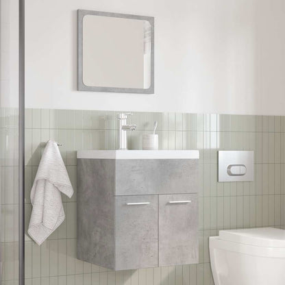 3 Piece Bathroom Furniture Set Concrete Grey Engineered Wood