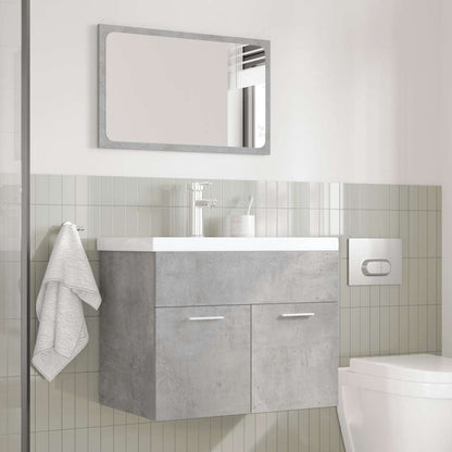 3 Piece Bathroom Furniture Set Concrete Grey Engineered Wood