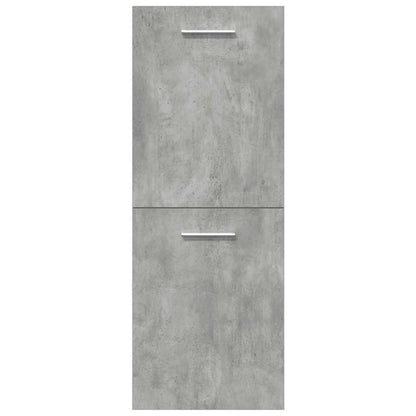 5 Piece Bathroom Furniture Set Concrete Grey Engineered Wood