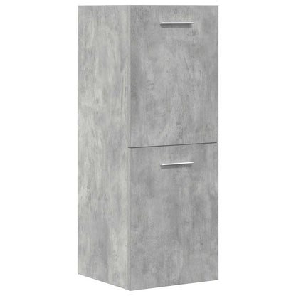 5 Piece Bathroom Furniture Set Concrete Grey Engineered Wood