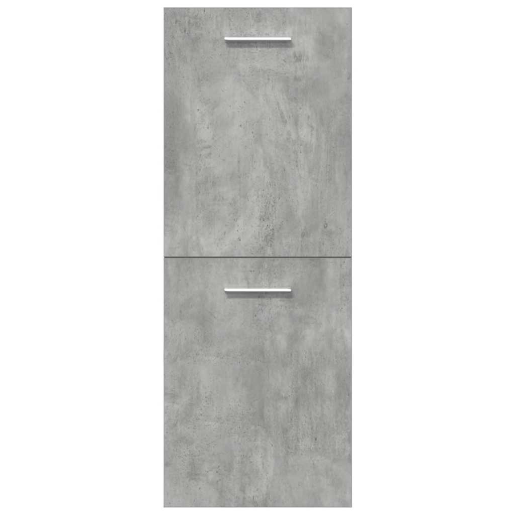 4 Piece Bathroom Furniture Set Concrete Grey Engineered Wood