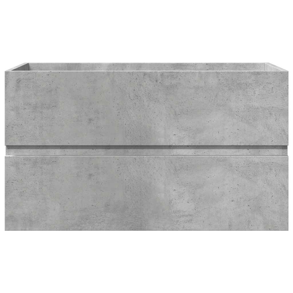 3 Piece Bathroom Furniture Set Concrete Grey Engineered Wood