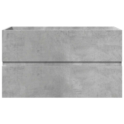 3 Piece Bathroom Furniture Set Concrete Grey Engineered Wood