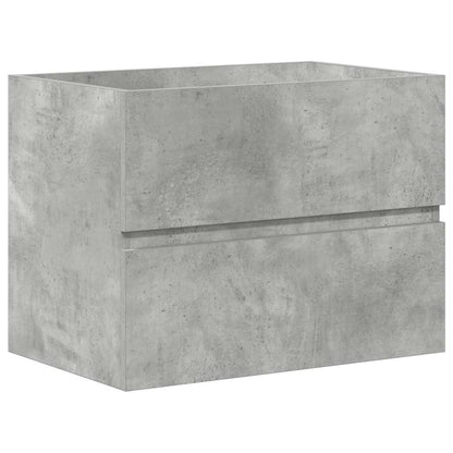 2 Piece Bathroom Furniture Set Concrete Grey Engineered Wood