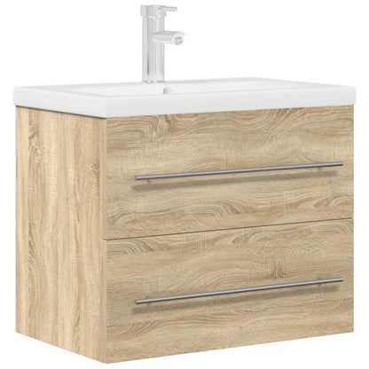 2 Piece Bathroom Furniture Set Sonoma Oak Engineered Wood