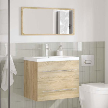 2 Piece Bathroom Furniture Set Sonoma Oak Engineered Wood