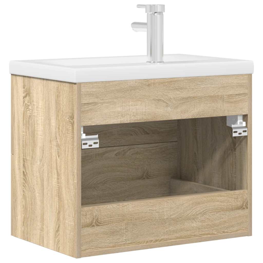 2 Piece Bathroom Furniture Set Sonoma Oak Engineered Wood