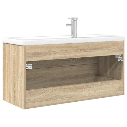 2 Piece Bathroom Furniture Set Sonoma Oak Engineered Wood