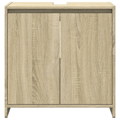 3 Piece Bathroom Furniture Set Sonoma Oak Engineered Wood