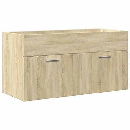 3 Piece Bathroom Furniture Set Sonoma Oak Engineered Wood