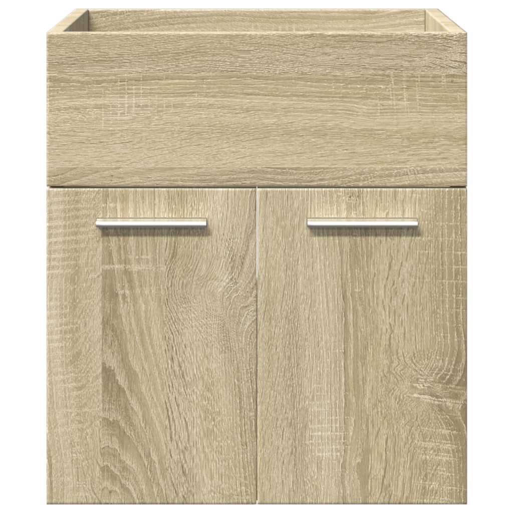 3 Piece Bathroom Furniture Set Sonoma Oak Engineered Wood