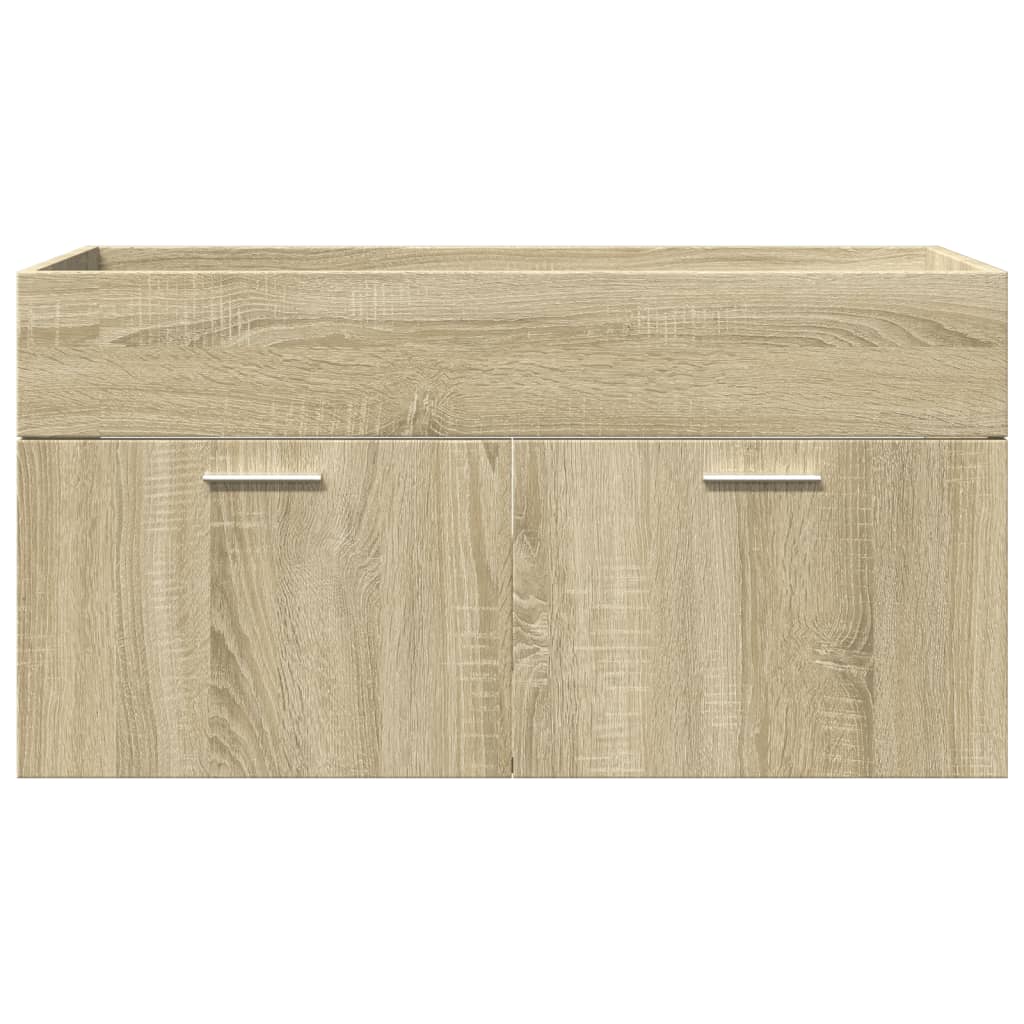 4 Piece Bathroom Furniture Set Sonoma Oak Engineered Wood