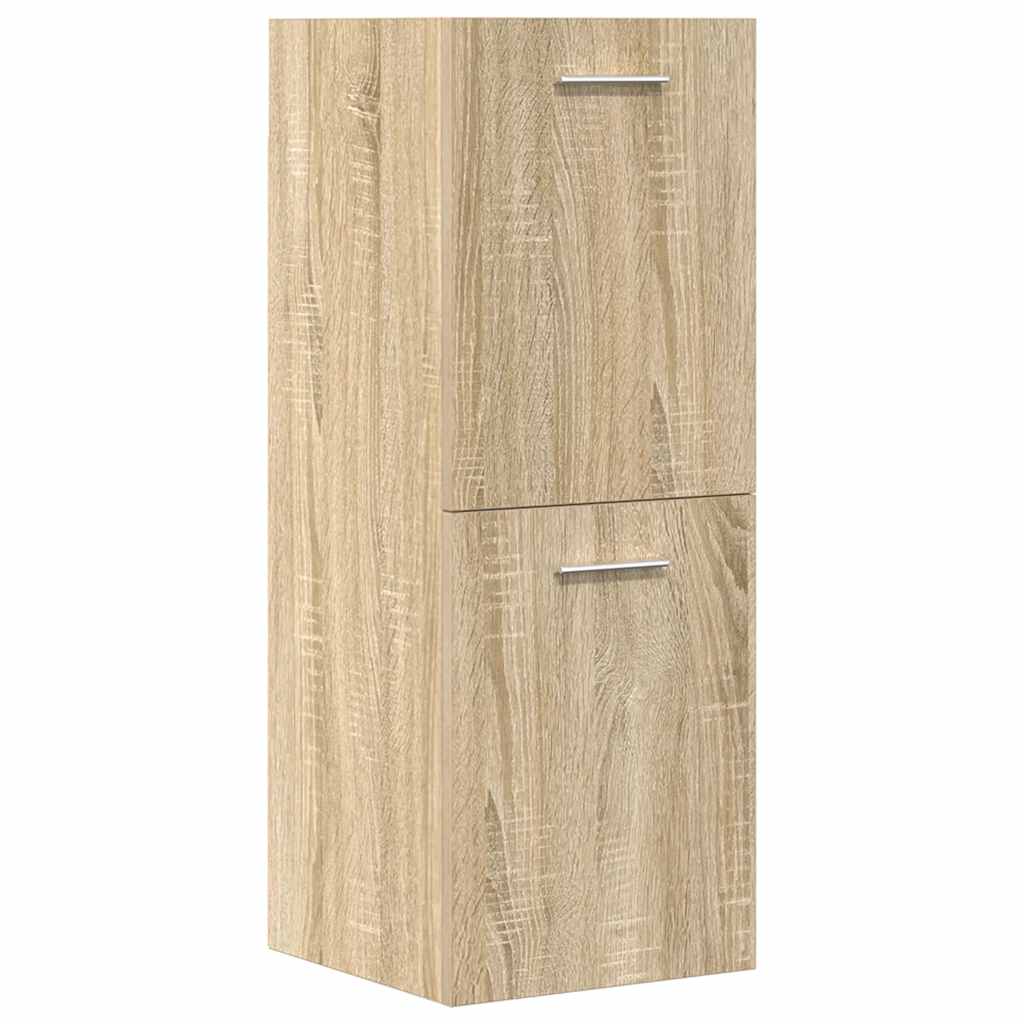 5 Piece Bathroom Furniture Set Sonoma Oak Engineered Wood