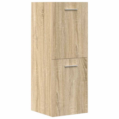 5 Piece Bathroom Furniture Set Sonoma Oak Engineered Wood