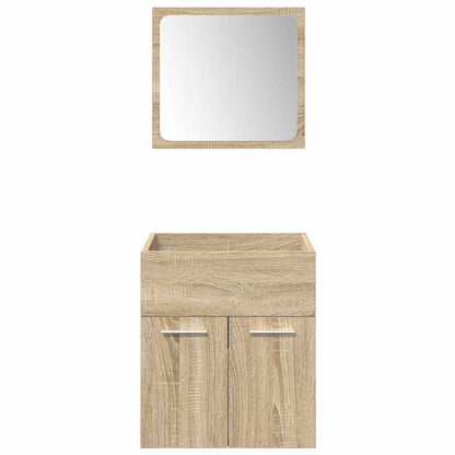 4 Piece Bathroom Furniture Set Sonoma Oak Engineered Wood