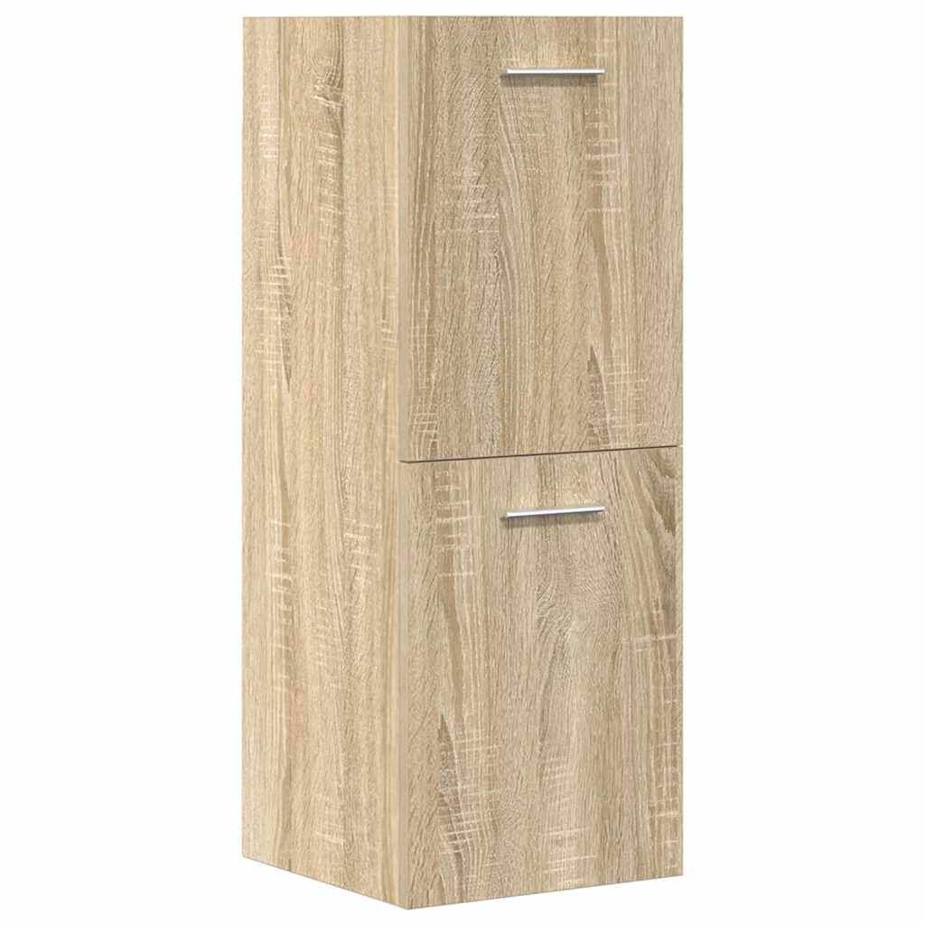 4 Piece Bathroom Furniture Set Sonoma Oak Engineered Wood