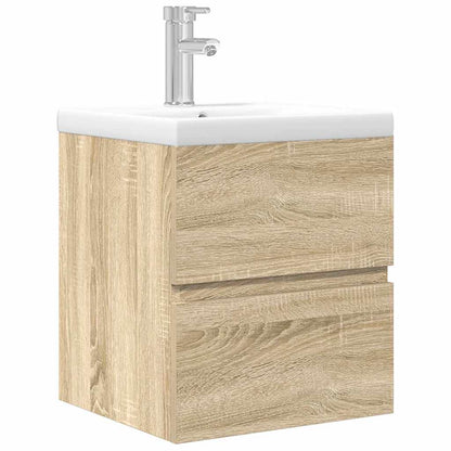 2 Piece Bathroom Furniture Set Sonoma Oak Engineered Wood