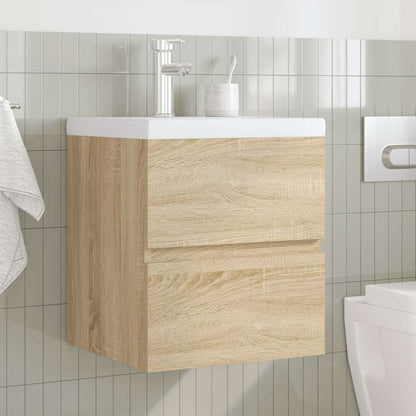 2 Piece Bathroom Furniture Set Sonoma Oak Engineered Wood