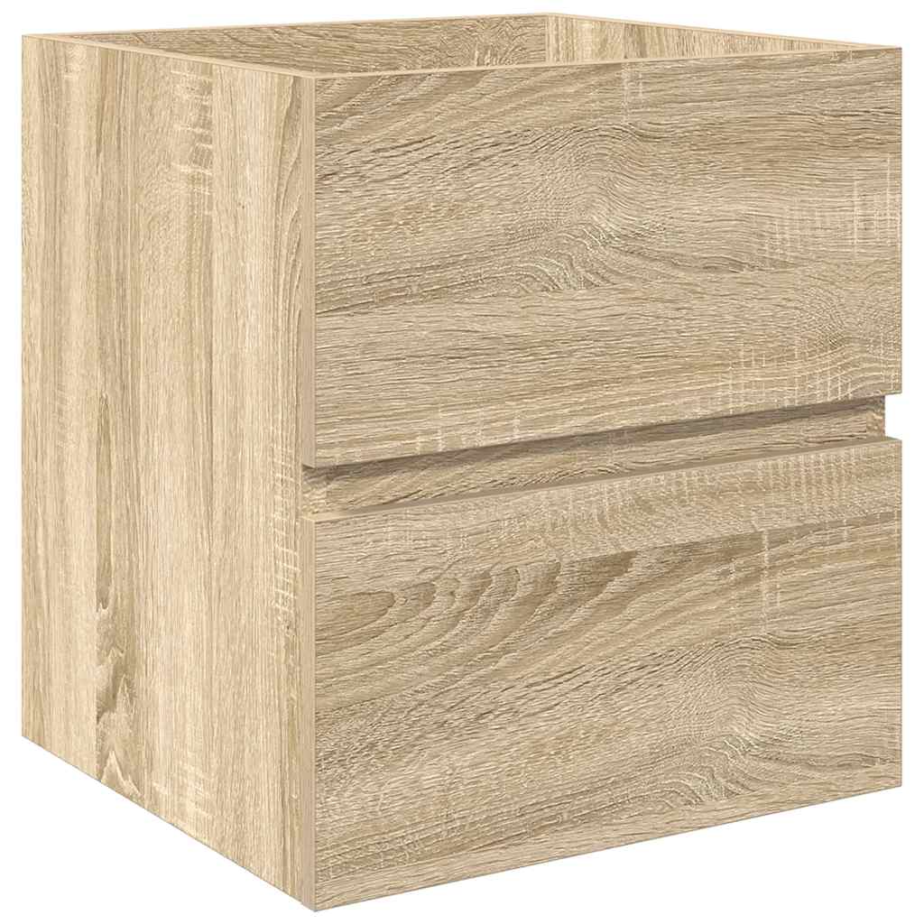 2 Piece Bathroom Furniture Set Sonoma Oak Engineered Wood