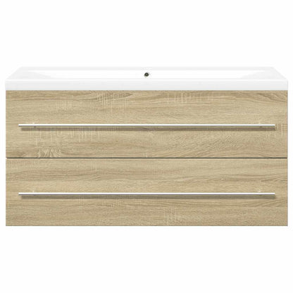 2 Piece Bathroom Furniture Set Sonoma Oak Engineered Wood