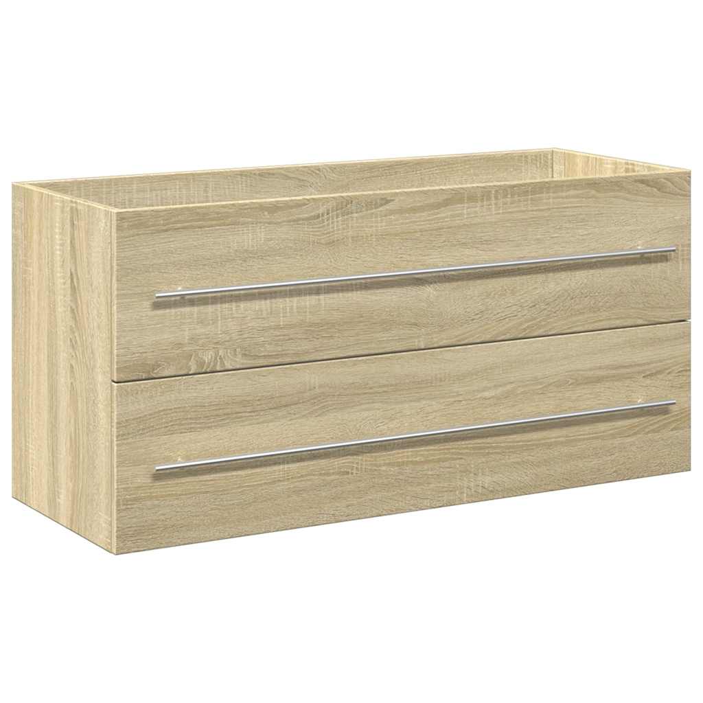 2 Piece Bathroom Furniture Set Sonoma Oak Engineered Wood