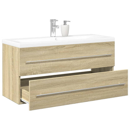 2 Piece Bathroom Furniture Set Sonoma Oak Engineered Wood