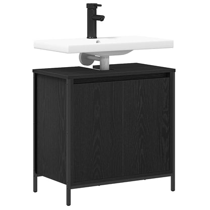 Bathroom Basin Cabinet Black 60x34.5x60 cm