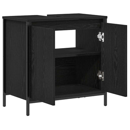 Bathroom Basin Cabinet Black 60x34.5x60 cm