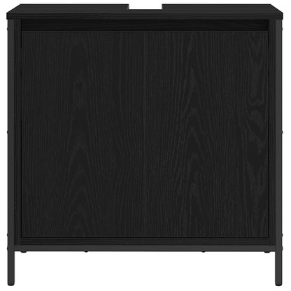 Bathroom Basin Cabinet Black 60x34.5x60 cm