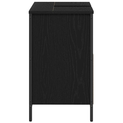 Bathroom Basin Cabinet Black 60x34.5x60 cm