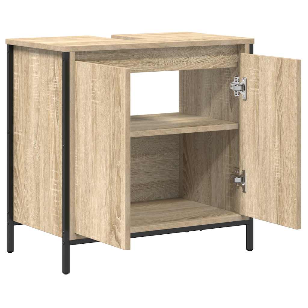 Bathroom Basin Cabinet Sonoma Oak 60x34.5x60 cm