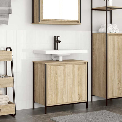 Bathroom Basin Cabinet Sonoma Oak 60x34.5x60 cm