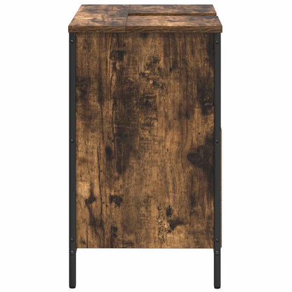 Bathroom Basin Cabinet Smoked Oak 60x34.5x60 cm