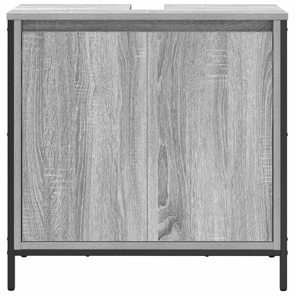 Bathroom Basin Cabinet Grey Sonoma 60x34.5x60 cm