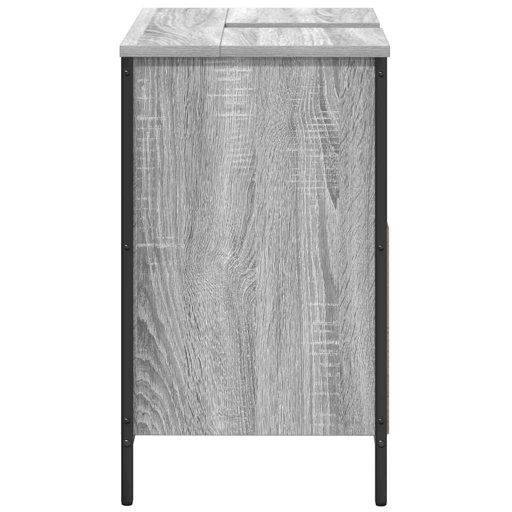 Bathroom Basin Cabinet Grey Sonoma 60x34.5x60 cm